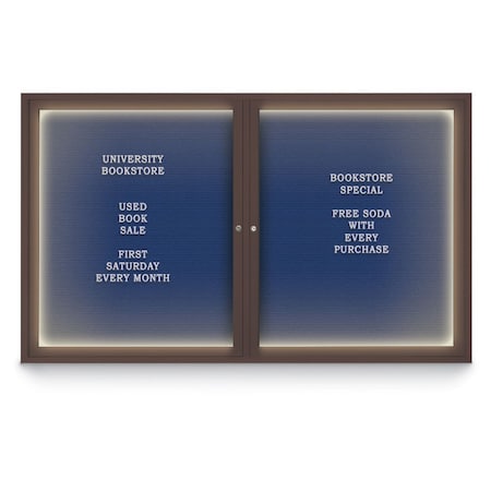 United Visual Products Indoor Enclosed Combo Board, 42"x32", Black Frame/Grey & Amethyst UVCB4232B-GREY-AMETHY
